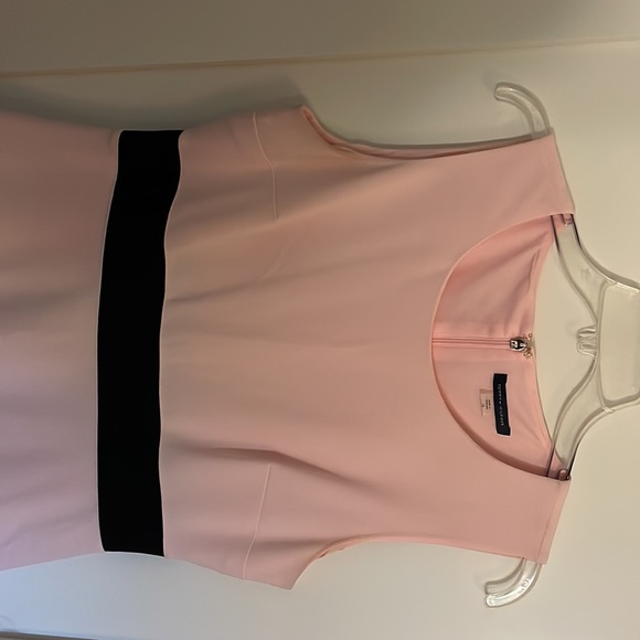 Womens size 10 Tommy Hilfiger fit and flare lined dress, light pink,black,white - Picture 3 of 6